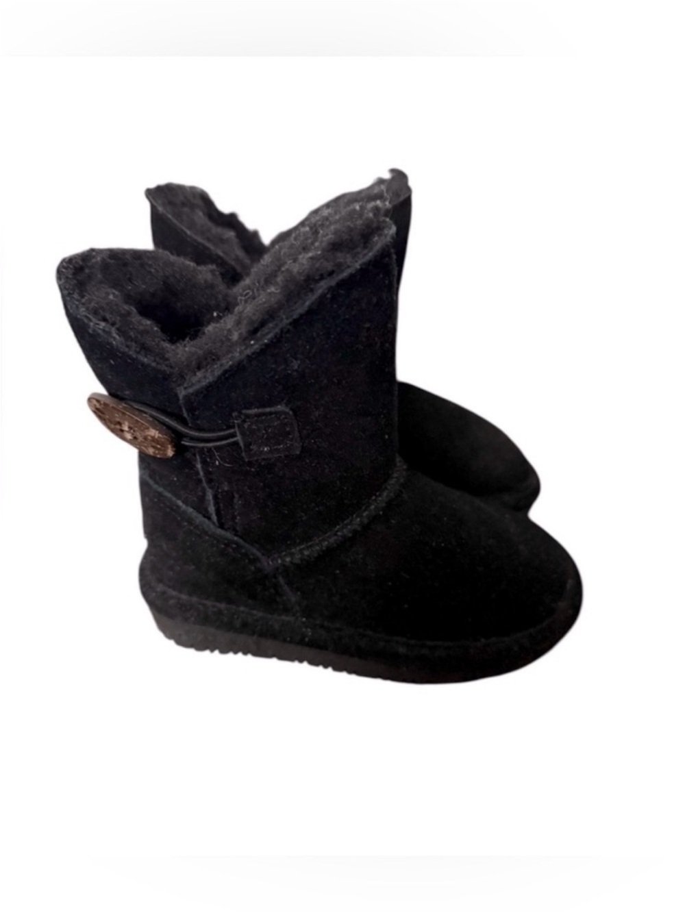 New BEARPAW Suede Shearling Lined Kids Boots